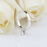 1.6ct Round Cut VVS1D Diamond Ring Solitaire with Accents 14k White Gold Finish