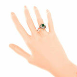 2ct Asscher Green Emerald Engagement Ring Cocktail Sunburst 14k White Gold Over