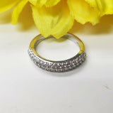 Half Eternity Wedding Ring Band 2ct Round Cut VVS1 Diamond 14k White Gold Finish