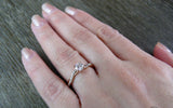 1.2ct Round Cut Diamond Engagement Ring 14k Rose Gold Finish Infinity Wedding