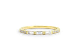 Half Eternity Wedding Band 1ct Baguette Cut VVS1D Diamond 14k Yellow Gold Finish