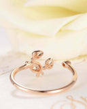 Open Crab Engagement Ring 0.5ct Round Cut VVS1D Diamond 14k Rose Gold Finish