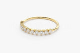 0.4ct Round Cut Moissanite Anniversary Women Wedding Band 14k Yellow Gold Plated
