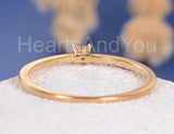 0.5ct Princess Simulated Diamond Solitaire Minimalist Ring 14k YellowGold Plated