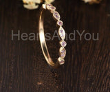 0.3ct Round Cut Simulated Amethyst Minimalist Wedding Band 14k YellowGold Plated