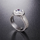 3ct Round Cut Diamond Engagement Ring 14k White Gold Over Halo Classic Solitaire