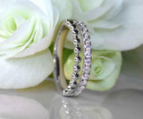 2.5ct Round Cut Diamond Unique Ball Design Wedding Band 14K White Gold Finish