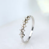 0.3ct Round Cut Moissanite Stackable Women Wedding Band 14k White Gold Plated