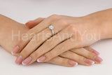 0.3ct Round Cut Moissanite Floral Women Engagement Ring 14k White Gold Plated