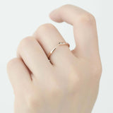 0.03ct Round Cut VVS1D Diamond Wedding Band Ring Minimalist 14k Yellow Gold Over