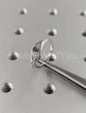0.5ct Round Cut Moissanite Stylish Women Engagement Ring 14k White Gold Plated