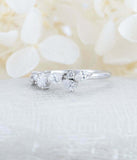 1.3ct Marquise Cut Diamond Wedding Ring Band Floral Cluster 14k WhiteGold Finish