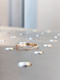 0.2ct Round Cut Moissanite Curved Stacking Wedding Band 14k Yellow Gold Plated