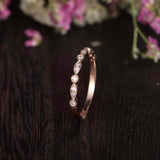 Half Eternity Wedding Band 0.75ct Round Cut VVS1D Diamond 14k Rose Gold Finish