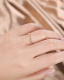 0.2ct Round Cut Moissanite Bow Design Engagement Ring 14k Yellow Gold Plated