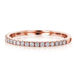 0.3ct Round Cut Moissanite Half Eternity Wedding Band 14k White Gold Plated