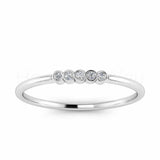 0.3ct Round Cut Moissanite Bezel Set Women Wedding Band 14k Yellow Gold Plated