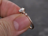 1.5ct Round Cut Diamond Engagement Ring Five Stone Solitaire 18k RoseGold Finish