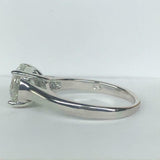 2ct Round Cut Diamond Engagement Ring Classic Solitaire 14k White Gold Finish