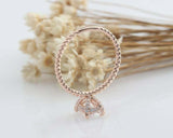 1.5ct Oval Cut Diamond Engagement Ring Twist Rope Style 14k Rose Gold Finish