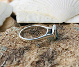 2ct Engagement Ring Round Cut London Blue Topaz Solitaire 14k White Gold Finish