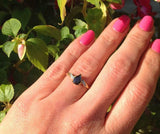 1ct Engagement Ring Pear Cut Diamond Solitaire with Accents 14k YellowGold Over