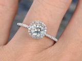 2ct Round Cut VVS1/D Diamond Solitaire Engagement Ring 18K White Gold Finish