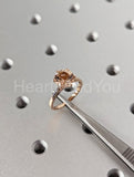 1ct Round Cut Simulated Morganite Solitaire Engagement Ring 14k Rose Gold Plated