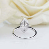 2ct Marquise Cut Diamond Engagement Ring Round Accents Halo 14k WhiteGold Finish