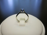 0.5ct Round Cut Sapphire Classic Solitaire Engagement Ring 14k White Gold Finish