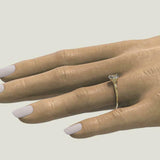 0.9ct Oval Cut Diamond Engagement Ring 4 Prong Solitaire 14k Yellow Gold Finish