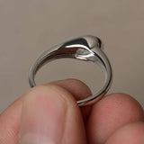 0.75ct Oval Cut Blue Aquamarine Solitaire Engagement Ring 14k White Gold Finish