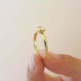 0.5ct Round Cut VVS1D Diamond Engagement Ring Solitaire 14k Yellow Gold Finish