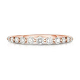 0.5ct Round Cut Diamond Wedding Band 14k Rose Gold Finish Bubble Single Prong