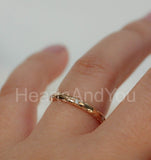 0.2ct Round Cut Moissanite Flush Set Stacking Wedding Band 14k YellowGold Plated
