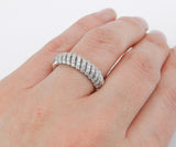 3ct Round Cut Diamond Unique Wedding Engagement Ring Band 14k White Gold Finish