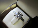4Ct Round Cut Diamond Halo Milgrain Vintage Engagement Ring 18K White Gold Over