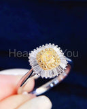 2.2ct Cushion Cut Simulated Sapphire Halo Engagement Ring 14k White Gold Plated