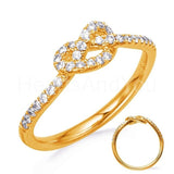 0.5ct Round Cut Moissanite Knot Women Engagement Ring 14k White Gold Plated