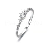 0.5ct Round Cut Moissanite Minimalist Engagement Ring 14k Yellow Gold Plated