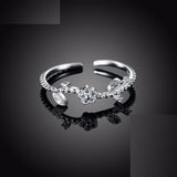 1.2ct Round Cut VVS1 Diamond Engagement Ring 14k WhiteGold Finish Leaf Solitaire