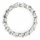 1.6ct Round Cut Diamond Vintage Eternity Wedding Ring Band 14k White Gold Finish