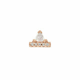 0.5ct Trillion Cut VVS1D Diamond Minimalist Stud Earrings 14k Rose Gold Finish