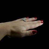 2Ct Round Cut Diamond Halo Split Shank Engagement Ring 18K White Gold Finish