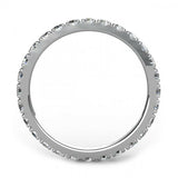 2ct Round Cut VVS1D Diamond Eternity Wedding Ring Band 14k White Gold Finish