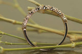 2Ct Round Cut Diamond Dainty Stackable Women Wedding Band 14K Rose Gold Finish