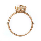 1ct Round Cut Diamond Engagement Ring Split Shank Solitaire 14k Rose Gold Finish