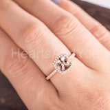 1.2ct Cushion Cut Simulated Morganite Halo Engagement Ring 14k Rose Gold Plated