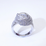 3ct Round Diamond Engagement Ring 14k White Gold Finish Hollow Classic Wedding