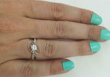 1ct Round Cut Diamond Split Shank Twist Solitaire Accent Ring 14k WhiteGold Over